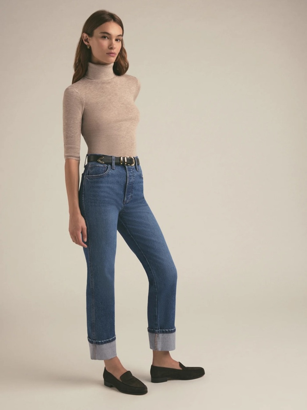 Favorite Daughter Medium Blue Straight-Leg Jeans